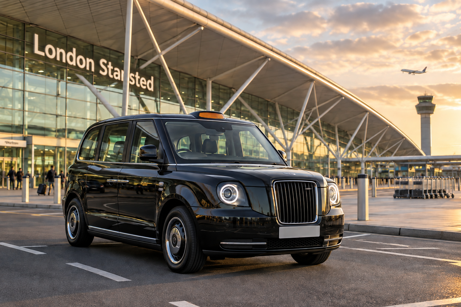 London black cab at London Stansted Airport